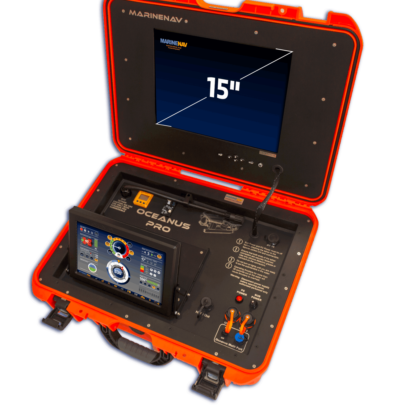 Oceanus Pro ROV 15" topside control case